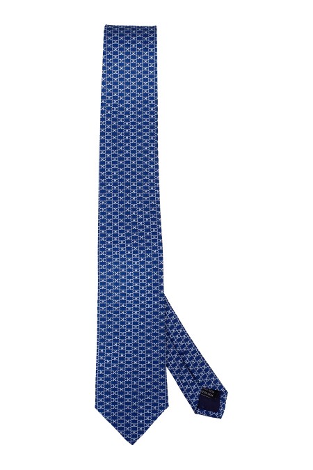 Shop SALVATORE FERRAGAMO  Cravatta: Salvatore Ferragamo cravatta in seta stampa "Nobile".
Cravatta in pura seta decorata con stampa gancini.
Composizione: 100% Seta.
Fabbricata in Italia.. NOBILE 350409-0740199